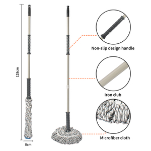 Mopa <span class=keywords><strong>de</strong></span> Microfibra con Palo <span class=keywords><strong>de</strong></span> <span class=keywords><strong>Hierro</strong></span> <span class=keywords><strong>de</strong></span> 128 cm HOLAMOPA, con Mango Antideslizante para Limpieza Industrial <span class=keywords><strong>de</strong></span> Pisos <span class=keywords><strong>de</strong></span> Alta Resistencia - Product Image 3