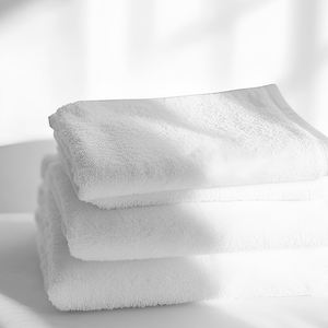 Conjunto de Toalhas de Banho Personalizadas com Logo 100% Algodão Branco 500-600Gsm Toalhas de Algodão de Secagem Rápida Leves e Confortáveis para Hotéis - Product Image 6