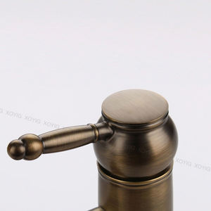 European 59-1 Brass Rotatable Water Outlet Single Handle Basin Faucet Gold Antique Bathroom Faucet - Product Image 4