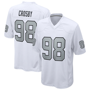 Maglia da Football Americano da Uomo 2026 Ricamata Las Vegas - Vendita all'Ingrosso # 15 Mendoza # 2 Jeanty # 98 Crosby # 17 Adams # 34 Jackson Disponibili in Magazzino - Product Image 5