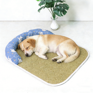 <span class=keywords><strong>2026</strong></span> Neues Haustier-Kühlmatte mit Nackenkissen, Rattan-Geflecht, waschbar, rutschfest, universell für mittelgroße Hunde und Katzen, Schlafmatte, heißer Verkauf - Product Image 4