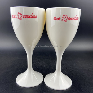 Lunettes à pied en plastique, verre en Polycarbonate acrylique, verres à Champagne blanc en plastique - Product Image 3