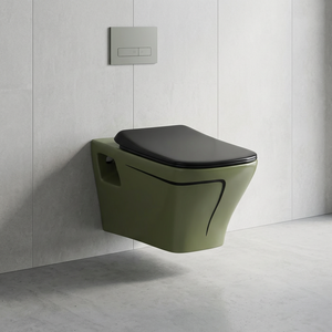 Ensemble WC en céramique noir vert mat de style européen avec réservoir pour applications modernes en salle de bain - Product Image 2