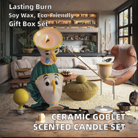 Keramiktasse Duftkerze Sojawachs Aromatherapie-Kerze Geschenkset für Zuhause Geburtstag Weihnachten