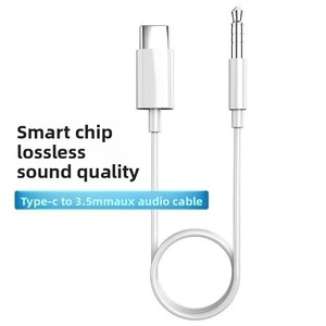Câble audio stéréo AUX Type-C vers 3,5 mm, 1 <span class=keywords><strong>m</strong></span>ètre, adaptateur universel pour voiture, pour téléphone portable et sortie haut-parleur avec puce <span class=keywords><strong>DAC</strong></span> MP3 - Product Image 6