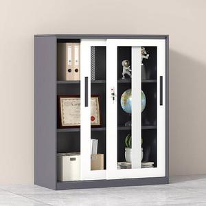 Classeur portatif en acier verrouillable à <span class=keywords><strong>2</strong></span> <span class=keywords><strong>portes</strong></span> en verre métallique, adapté à une utilisation dans le salon à des fins d'affichage - Product Image 4