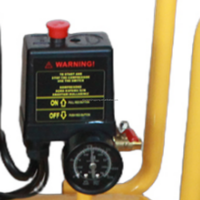 Compresseur d'air industriel électrique 1500W haute pression sans huile, silencieux, avec réducteur de bruit et booster de frein à air à piston