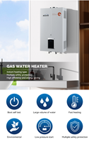 Chauffe-eau instantané à gaz domestique le plus vendu par le fabricant, 6-20 litres, type cheminée, échangeur de chaleur en cuivre, affichage LED