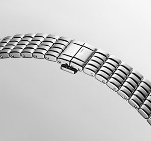 Ladies Vintage <b>Rectangular</b> <b>Watch</b> Small Seconds Dial Roman Markers Stainless Steel Bracelet Accurate Quartz Movement Longinesing - Product Image 4