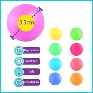 ลูกบอลบีบคลายเครียด TPR ขนาดเล็ก 3.5 ซม. สีสันสดใส นุ่ม บีบแล้วคืนตัวช้า ของเล่นยอดนิยมสำหรับเด็กชายและเด็กหญิง - Product Image 5