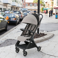 Poussette bébé pliable à une main, compacte, 3-en-1, avec cadre en alliage d'aluminium, capacité de charge de 20 kg, 0-3 ans