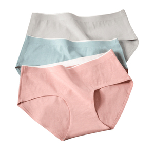 Vendita calda di slip donna senza cuciture a nido d'ape vita media traspirante estate slip sottili per le ragazze - Product Image 1