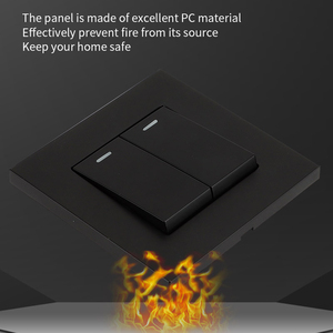 Công Tắc Treo Tường <span class=keywords><strong>2</strong></span> Chiều Tiêu Chuẩn EU Công Tắc Nút Nhấn Gắn Tường Điện An Toàn Bảng Màu Đen/Vàng/Trắng/Xám - Product Image 4