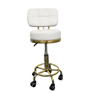 Light Luxury Beauty Stool Barber Shop Special Workchair Hairdressing Nail Art Rotating Lifting Round Stool Pulley Stool Workbenc