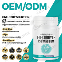 Amaz Wholesale OEM Private Label Natural Vegan Mighty Electrolyte Hydration Multivitamin Chewing Gum Supports Muscle Function
