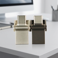 Flash Drive USB Tipe C Mini Tipe C grosir murah 2.0 stik memori 2 dalam 1 USB-C OTG Pendrive Logo kustom untuk smartphone Laptop