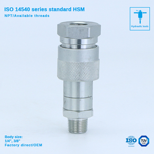 Connecteur <span class=keywords><strong>hydraulique</strong></span> rapide de type vis en acier au carbone, norme ISO14540, 1/4 pouce, certifié - Product Image 1