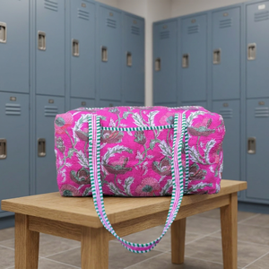 Bolsa de Viaje Acolchada de Algodón Hecha a Mano, 20 Pulgadas, Gran Capacidad, Ligera, Ecológica, Duradera, de Alta Calidad, con Cierre - Product Image 2