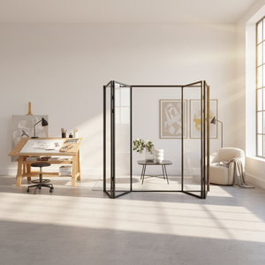 Porte pliante en aluminium à double battant en verre trempé pour camping-car, portable, flexible, gain de place, pour camping-car, caravane, camping, salle de bain - Product Image 6