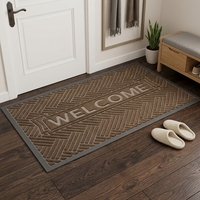Tapis de bienvenue en caoutchouc antidérapant à motif puzzle moderne de haute qualité, lavable et rembourré, pour intérieur/extérieur, bureau et extérieur