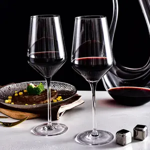 Óculos de vinho uísque em forma de u, conjunto de 4 peças de vinho de 529ml