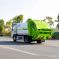 Camion compacteur d'ordures arrière Chengli KAMA, capacité 4m³, ABS, collecte efficace des déchets pour les rues urbaines et les zones industrielles