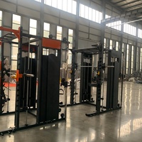 Equipo de Gimnasio Multifuncional de Acero para Uso Comercial, Conjunto de Entrenamiento Combinado Smith