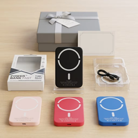 Cadeau promotionnel DDP USA/Europe, batterie externe magnétique portable 5000 mAh, chargeur sans fil, batterie externe pour iPhone