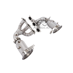Collecteur d'échappement haute performance avec tuyaux de descente et bouclier thermique pour <span class=keywords><strong>Porsche</strong></span> <span class=keywords><strong>911</strong></span> 992GT3 4.0L – Améliore la puissance et la réponse - Product Image 4