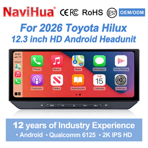NaviHua รุ่นใหม่ล่าสุด หน้าจอแอนดรอยด์ 12.3 นิ้ว เครื่องเสียงติดรถยนต์ ระบบนำทาง GPS รองรับ CarPlay เครื่องเล่นมัลติมีเดียอัตโนมัติ สำหรับรถยนต์โตโยต้า ไฮลักซ์ ปี 2026 - Product Image 1