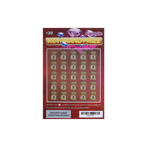 Billets de loterie à gratter instantanés de haute qualité multiples chances de gagner l'impression de jeux de loterie de cartes à gratter - Product Image 2