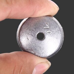Plomb de pêche rond 30g, fonction durable pour accessoires de canne à pêche en mer - Product Image 1