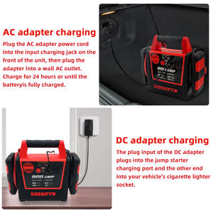 Avviatore di Emergenza con Batteria al Piombo-Acido, Stazione di Alimentazione 10000mAh con Cavi di Avviamento e Compressore d'Aria Portatile - Product Image 5