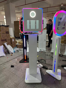 Support de photomaton carré pour iPad le plus populaire de 2024, pour événements extérieurs, fêtes et mariages, avec <span class=keywords><strong>imprimante</strong></span> - Product Image 4