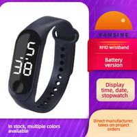 Gelang RFID Pintar dengan Layar, Tanggal, Stopwatch, IC NFC, Tahan Air, untuk Gym, Hotel, Kontrol Akses Pintu, Sampel 5-7D (Ready Stock)