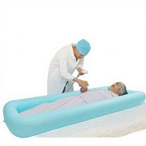 Baignoire gonflable en PVC nouvellement améliorée, adaptée aux personnes handicapées et aux personnes âgées, avec couverture de piscine médicale, pour 1 personne, portable, pliable, pour l'extérieur - Product Image 1