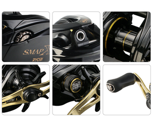 HYD SMAP X 8 + 1BB 6,4: 1 Relación <span class=keywords><strong>de</strong></span> engranajes Max Drag 5kg Carrete <span class=keywords><strong>de</strong></span> <span class=keywords><strong>pesca</strong></span> Baitcasting para la <span class=keywords><strong>venta</strong></span> - Product Image 6