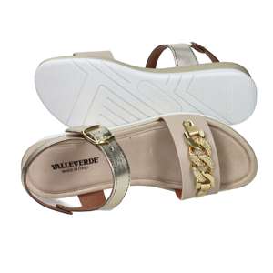 Valleverde Donna Sandalwood <b>Beige</b> Wedge Sandals 37 4.5 Cm Heel - Product Image 6