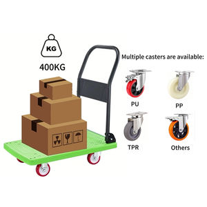 도매 플랫폼 휴대용 핸드 트럭 상점 접이식 핸드 트롤리 4 휠 식료품 트롤리 카트 - Product Image 1