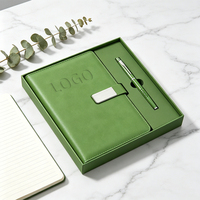 Juego de Cuaderno de Oficina de Cuero Personalizado de Buena Calidad con Bolígrafo, Ideal para Regalos de Graduación y Negocios