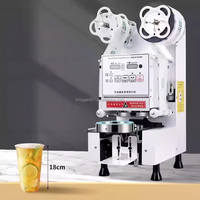 Machine de scellage thermique portable pour canettes, bouteilles, petits pots de bière, eau, jus de fruits, avec couvercles en plastique, de qualité alimentaire, pour usage commercial