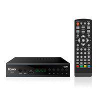 Decodificador Digital Mpeg4 Hd con logotipo personalizado, decodificador de TV Ews Dvbt2 H264, actualización de firmware STB, compatible con H264
