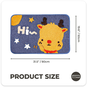 Alfombra de Baño Antideslizante Lavable con Diseño de Reno Navideño, Superabsorbente, Linda Alfombra de Baño con Dibujos Animados para Niños - Product Image 2