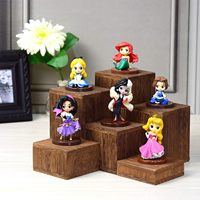 Grands supports de présentation à plusieurs niveaux en bois, lot de 2, largeur de 4 pouces, empilables pour table de desserts
