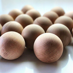 Wooden Round Balls 2-Piece <b>Rustic</b> Plant Pattern Art & Trees & Nature Theme <b>Home</b> <b>Decoration</b> - Product Image 1