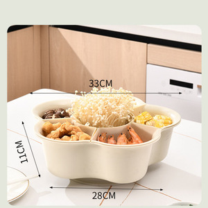 Plateau de service <span class=keywords><strong>pour</strong></span> la maison, boîte à noix, bols à collation, plateau à bonbons, plateau à fruits, plateau de rangement <span class=keywords><strong>pour</strong></span> collations, plateau à fruits secs - Product Image 5