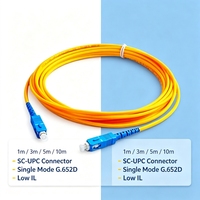 Cordon de brassage optique Unionfiber OEM SC APC Simplex Monomode 30cm G652D LSZH pour réseaux FTTH intérieurs