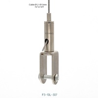Support de suspension en U réglable en hauteur avec câble en acier pour cadres photo, cloisons vitrées et décorations