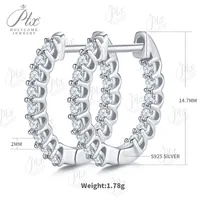 Mini 2MM D couleur Moissanite boucle d'oreille 925 argent Sterling plaqué blanc/or Rose boucles d'oreilles femmes bijoux à breloques de mariage