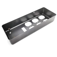 Boîtier de multiprise en aluminium entier 6 prises L235 * W85 * H40mm aucun accessoire noir/bleu bricolage boîtier d'interrupteur